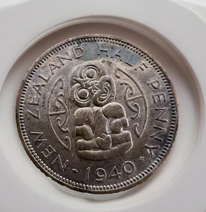 New Zealand HalfPenny 1940 George Vl KM#12 5.57gr NZ01 - Picture 1 of 2