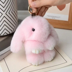 Pink Plush Rabbit Bag Pendant or Keyring - Picture 1 of 10