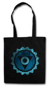 CHAKRA VISHUDDHA SHOPPER SHOPPING BAG Mystic Energy Body Soul Yoga Esoterik - Picture 1 of 1