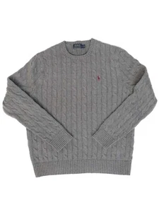Prendas de punto vintage Polo Ralph Lauren gris retro talla L - Imagen 1 de 3