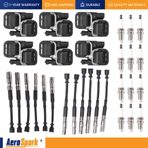 6 Ignition Coil, 12 Platinum Spark Plug & Wireset for 01-05 Mercedes-Benz C240 - Picture 1 of 10