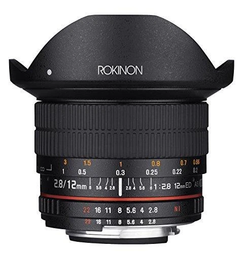 ROKINON 12mm F2.8 Ultra Wide Fisheye Lens for Nikon AE DSLR Cameras - Full Frame