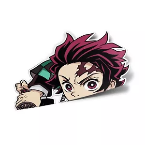 Pegatina de vinilo Tanjiro Peeker, calcomanía de coche Demon Slayer, duradera e resistente a la intemperie - Imagen 1 de 3
