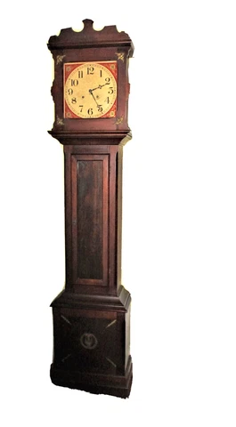 ITHACA Mahogany French Louis XVI Style Antique Grandfather Clock Repair or Parts Cover