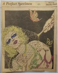 Ilustración de lápiz y tinta de color A Perfect Specimen 1931 de Dorothy Flack - Imagen 1 de 4