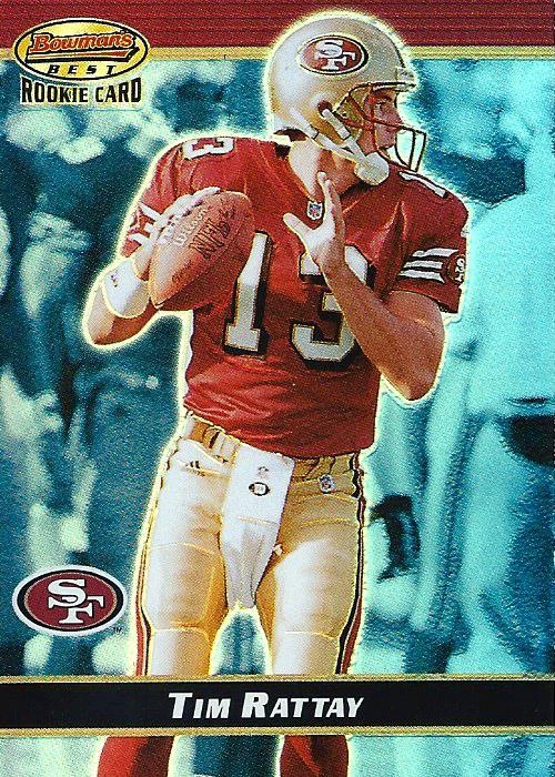 Tim Rattay 2000 00 Bowman's Best Rookie RC #142 #1077/1499 San Francisco 49'ers - Image 1 of 1