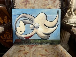 Pablo Picasso - Amazing Oil Canvas - Signed - Stamped - A1 - Cubism style - Picture 1 of 6