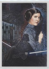 2009 Star Wars Galaxy Series 4 Etched Foil Princess Leia Organa Darth Vader 0g6j