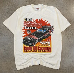 Vintage 2001 Ertl Jim Epler Funny Car Route 66 Raceway Drag Racing Tee Shirt LRG - Picture 1 of 12