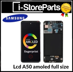 DISPLAY LCD PER SAMSUNG GALAXY A50 SM A505 F TOUCH SCHERMO OLED PARI ORIGINALE - Afbeelding 1 van 3
