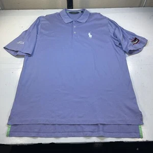 POLO GOLF RALPH LAUREN TITLEIST AJGA SHIRT Gr. Herren L lila mit großem weißen Pony - Bild 1 von 7