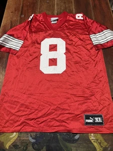 Vintage Puma Ohio State Buckeyes Football Jersey Size Youth XL Made In USA NCAA - Picture 1 of 9
