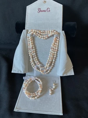 three Piece Cultured Pearl set by Shane Co. - Image 1 of 4