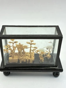 Miniature Chinese Cork Diorama of  Cranes Dime Store Souvenirs  - Picture 1 of 7