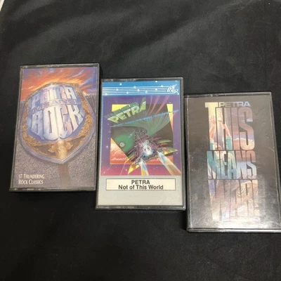 Petra ￼Not of This World This Means War! Petra means rock Cassette  Lot Of 3 Foto 1 de 4