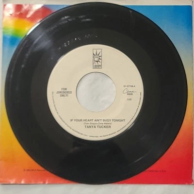 Tanya Tucker ~ If Your Heart Aint Busy Tonight/ Down To My Last ...45 Record - Image 1 of 4