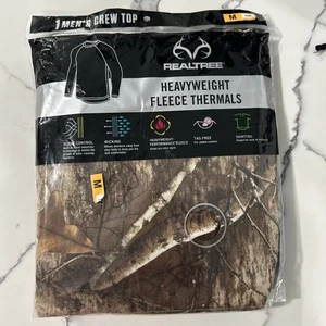 Realtree Men's Camo, Performance Heavyweight Fleece Thermal Size M - Picture 1 of 2