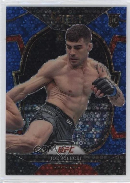 2023 Panini Select UFC Concourse H2 Blue Disco Prizm /49 Joe Solecki Rookie RC - Image 1 of 2