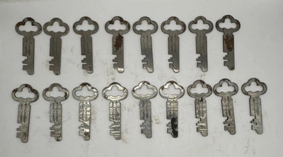 Auténtico lote de llaves esqueleto vintage/antiguas - todas cortadas iguales - JHW CLIMAX, bonito lote Foto 1 de 3