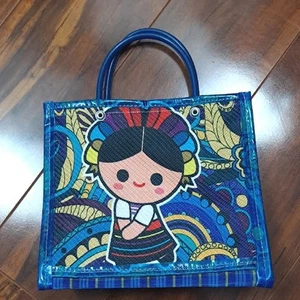 Nuevo Bolso de Mano Folclore Mexicano Mini Colorido con Hermosa Muñeca María - Imagen 1 de 4