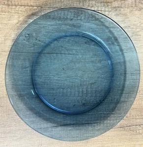 ANCHOR HOCKING PRESENCE Azul Denim 13” PLATO DE VIDRIO REDONDO - Imagen 1 de 5