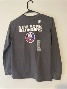 New York Islanders Shirt NHL Brand Boys Grey Thermal Shirt Size 10-12 - Picture 1 of 4