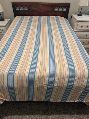 Pottery Barn Duvet Multicolor Stripe Full/Queen Teen Guest Cotton Colorful - Image 1 of 4