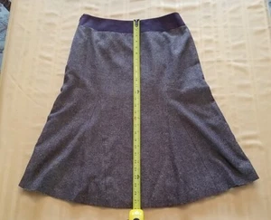Nine & Co skirt size 8 Small Brown  27.5" Cotton Poly Lined - Picture 1 of 11