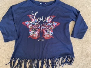 GIRLS T SHIRT with Butterfly 10 -11years old - Picture 1 of 3