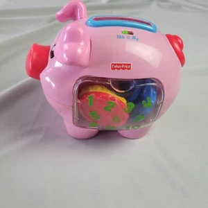 Fisher Price Laugh & Learn Piggy Bank Musical Counting Pig Talking Money Coins - Picture 1 of 5