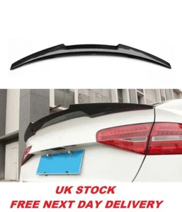 Painted Black For 2017-21 AUDI A4 B9 S4 Saloon Rear Trunk Lip Boot Spoiler Wing - Picture 1 of 3