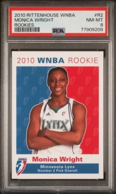 2010 Rittenhouse WNBA Rookie Monica Wright  PSA 8 Virginia Cavaliers - Image 1 of 2