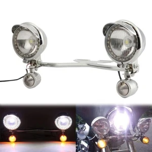 Passing Turn Signal Light Bar Fit For Yamaha V Star 650 950 1100 Custom Classic - Picture 1 of 12
