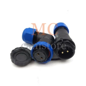 SD20 2Pin Panel Mount Waterproof Plug Socket ,Electrical Wire Cable Connector - Picture 1 of 8