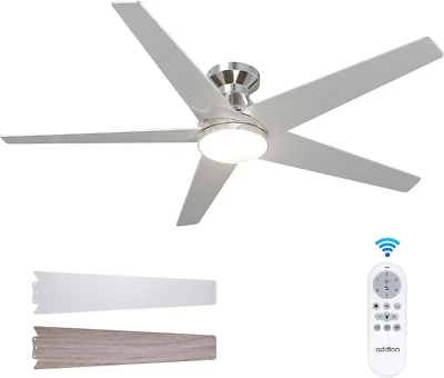 Ceiling Fans with Lights, 52 Inch Low Profile Ceiling Fan with Light and Remote - Image 1 of 4