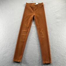 Crewcuts by J Crew Leggings Girls Size 10 Brown Cozy Cord Soft Velour Ribbed
