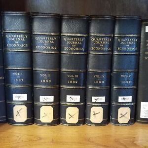 Original The Quarterly Journal of Economics 1887-1891 Harvard Library Hardcover 