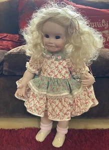 Cindy Marschner Rolfe Reproduction Porcelain Doll Cloth Body 1993 Hanny 21”  - Picture 1 of 6
