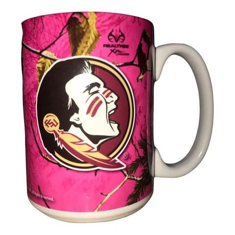 NCAA 15-Ounce Pink Camouflage Ceramic Mug Cover