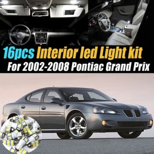 16Pc White Car Interior LED Light Bulb Kit for 2002-2008 Pontiac Grand Prix - Picture 1 of 10