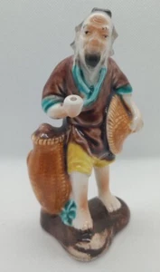 CDGC Imports Hand Decorated Japanese Occupied Japan Figurine Mud Man w/ Sticker - Picture 1 of 6
