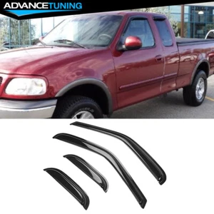 Fit 97-03 Ford F150 F250 Extended Cab Acrylic Window Visors Sun Rain Guard 4PC - Picture 1 of 8