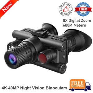 Night Vision Goggles 4K 40MP Night Vision Binoculars 600 Metre Range for Hunting - Picture 1 of 20