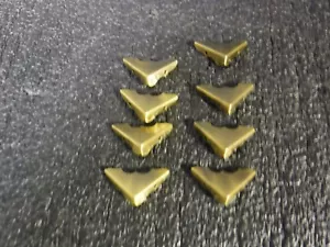 1-1/4" x 1-1/4" Brass Corner Brace,Antique Brass Finish,PKG of 8,1XMP5,(K) - Picture 1 of 5