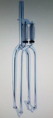 VINTAGE TYPE DUAL SPRING FORKS 26" BICYCLES 1&1/8 THREADLESS DISC BRAKE READY - Image 1 of 3