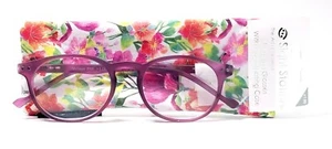 Sight Station Women's Melissa Purple Round Reading Glasses ~ Pick Strength - Picture 1 of 2