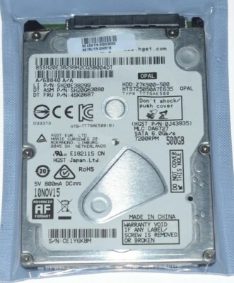 HTS725050A7E635 Hitachi Z7K500 500GB 7.2K RPM 6Gb/s 2.5" SATA LAPTOP Hard Drive - Image 1 of 4