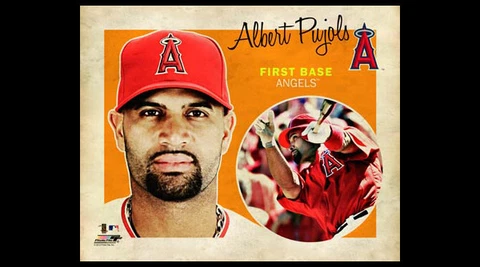 ALBERT PUJOLS Retro-1950s-Vintage-Style L.A. Angels Premium Poster Print Cover