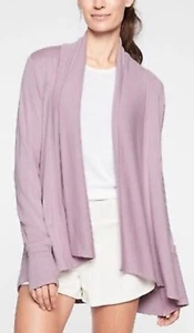 Athleta Pranayama Open Draped Cardigan Longsleeve Wrap Dusty Rose Thumbholes M - Picture 1 of 14