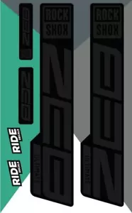 Kit de calcomanías RockShox Zeb Ultimate - negro sigiloso 2021 | calcomanías de paseo Reino Unido - Imagen 1 de 1
